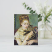 Carte Postale Fille avec chat de Renoir (Debout devant)