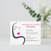 Carte Postale Fille avec cheveux ondulés Coiffure icône de marqu (Debout devant)