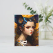 Carte Postale Fille avec des créatures mignonnes, Post-croisemen (Debout devant)