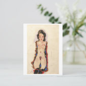 Carte Postale Fille avec Garters rouges | Egon Schiele | (Debout devant)