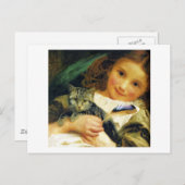 Carte Postale Fille avec Kitten, Sophie Anderson (Devant / Derrière)
