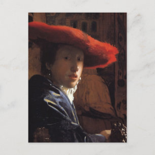 Carte Postale Fille avec le Casquette rouge