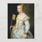 Carte Postale Fille avec le drapeau Peter Paul Rubens portrait à (Devant)