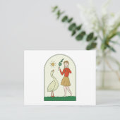 Carte Postale Fille avec l'oie (Debout devant)