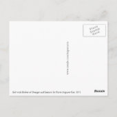 Carte Postale Fille avec panier d'oranges et de citrons par lave (Dos)