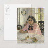 Carte Postale Fille avec pêches, 1887 (Devant / Derrière)