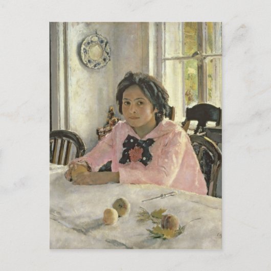 Carte Postale Fille avec pêches, 1887 (Devant)