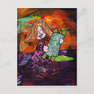 Carte Postale Fille avec Torah