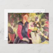 Carte Postale Fille avec un bol de poisson, 20ème siècle (Devant / Derrière)