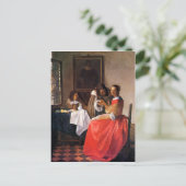 Carte Postale Fille avec un verre de vin de Johannes Vermeer (Debout devant)