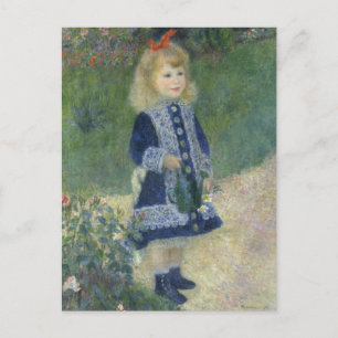 Carte Postale Fille avec une canne d'arrosage Renoir