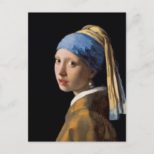 Carte Postale Fille avec une oreille perle