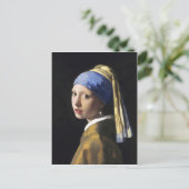 Carte Postale Fille avec une oreille perle, Jan Vermeer (Debout devant)