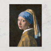 Carte Postale Fille avec une oreille perle | Johannes Vermeer | (Devant)