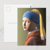 Carte Postale Fille avec une perle (Devant / Derrière)