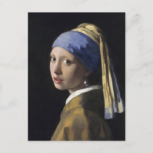 Carte Postale Fille avec une perle à oreille par Johannes Vermee (Devant)