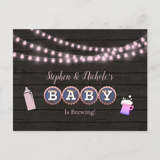 Carte Postale Fille Baby Rustique Est en Train de Brasser la Fêt (Devant)