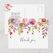 Carte Postale Fille baby shower poème merci (Devant / Derrière)