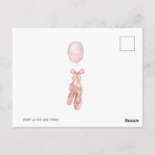 Carte Postale Fille ballerine blonde anniversaire ballet  (Dos)