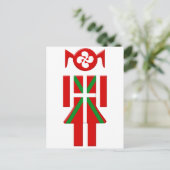 Carte Postale Fille Basque drapeau Euskadi Bayonne (Debout devant)