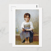 Carte Postale Fille, Bouguereau (Devant / Derrière)