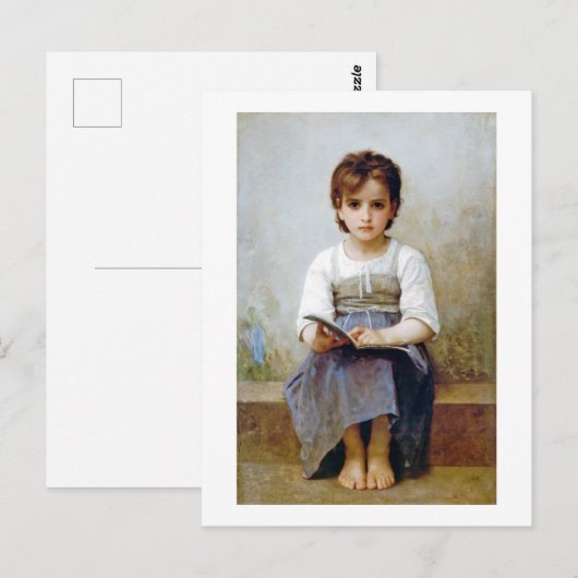 Carte Postale Fille, Bouguereau (Devant / Derrière)
