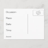 CARTE POSTALE FILLE : BUBBLES : ART : FÊTE : INVITATION (Dos)