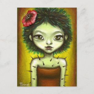 Carte Postale Fille Cactus
