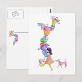 Carte postale fille cadeaux (Devant / Derrière)