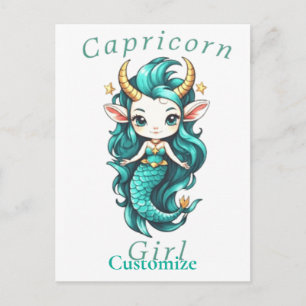 Carte Postale Fille Capricorne Sirène Thunder_Cove