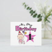 Carte Postale Fille C'est mes t-shirts et cadeaux d'anniversaire (Debout devant)