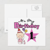 Carte Postale Fille C'est mes t-shirts et cadeaux d'anniversaire (Devant / Derrière)