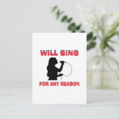 CARTE POSTALE FILLE CHANTEUSE (Debout devant)