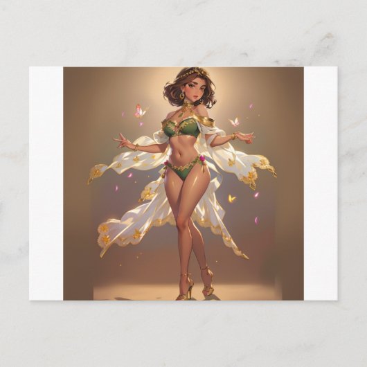 Carte Postale Fille charmante (Devant)