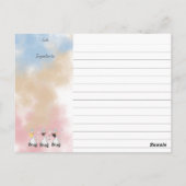 Carte Postale Fille chef fourche cuisine cuisson livre de recett (Dos)