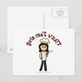 Carte Postale Fille chef légère (Devant / Derrière)