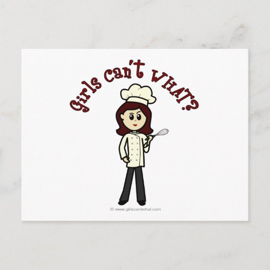 Carte Postale Fille chef légère (Devant)