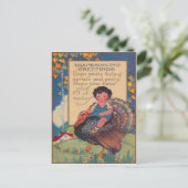 Carte Postale Fille chevauchant un dindon (Debout devant)