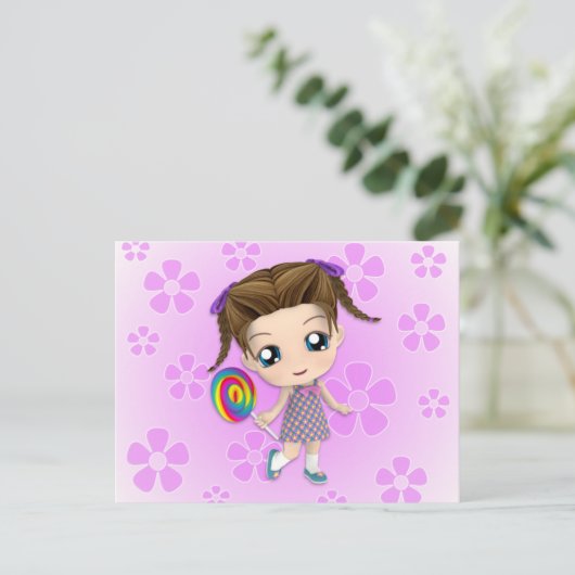 Carte postale fille Chibi (Debout devant)