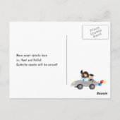 Carte Postale Fille conduite par la fête de graduation (Dos)