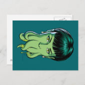 Carte postale fille Cthulhu (Devant / Derrière)