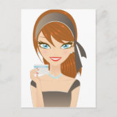 Carte Postale Fille d'achats (Devant)