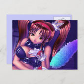 Carte Postale Fille d'anime - Chérie (Devant / Derrière)