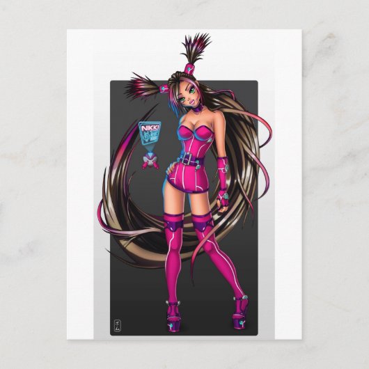 Carte Postale Fille d'anime de science-fiction Nikki (Devant)