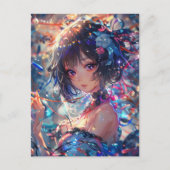 Carte Postale Fille d'anime fantastique (Devant)