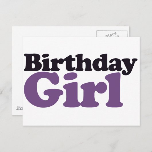 Carte Postale Fille d'anniversaire (Devant / Derrière)