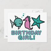 Carte Postale Fille d'anniversaire ! (Devant / Derrière)