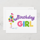 Carte Postale Fille d'anniversaire (Devant / Derrière)