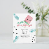 Carte Postale Fille d'anniversaire à la pastèque / Une pastèque  (Debout devant)