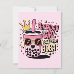 Carte Postale Fille d'anniversaire alimentée par la fête de thé